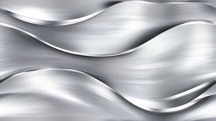 Obraz premium Seamless Futuristic Brushed Aluminum Metallic Background with Soft Light Reflections.