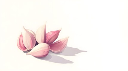 Fototapeta premium Beautiful artistic rendering shows several cloves of garlic