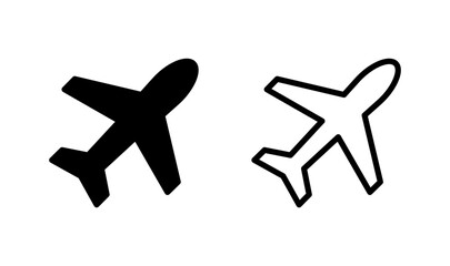 Plane icon logo design. Airplane sign and symbol. Flight transport symbol. Travel sign. aeroplane
