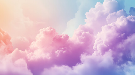 Fototapeta premium The sky is filled with a variety of colorful clouds, creating a vibrant