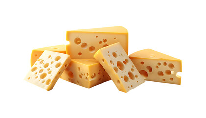 cheese on white background