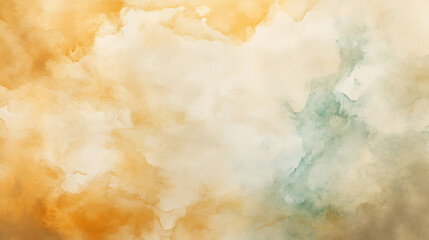 Obraz premium A painting of a cloudy sky with a yellowish tint