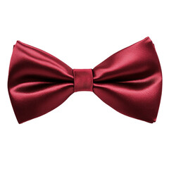 Luxurious Burgundy Bow Tie on transparent background 