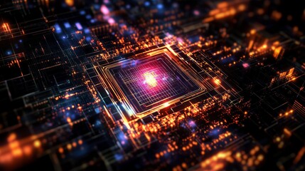 Fototapeta premium The Future World of Chip Interconnection