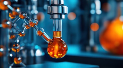 Advanced chemical engineering process with nitrogen gas reaction, dynamic molecular transformation, cyber-scientific visualization