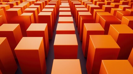 Abstract geometric orange cubes background.  Possible use  Graphic design, advertising