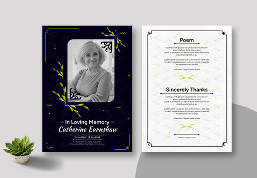 Funeral Program Template Design