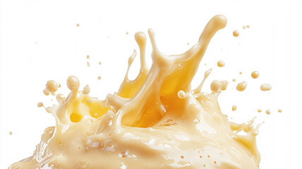 Delicious mayonnaise splash , isolated on a white background