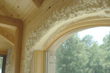 Foam sealant window arch installation