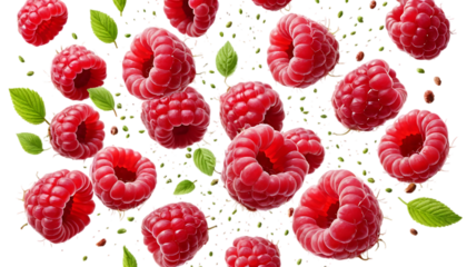 raspberry seamless pattern