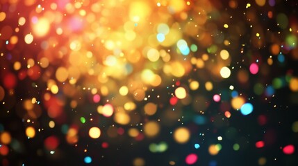 Naklejka premium Vibrant lights illuminate a dark backdrop, creating a striking contrast that enhances the visual impact and captivates the viewer's attention.