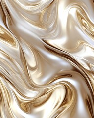Seamless Soft Gold Metallic Background with Smooth Rippling Reflections and Photorealistic Texture.