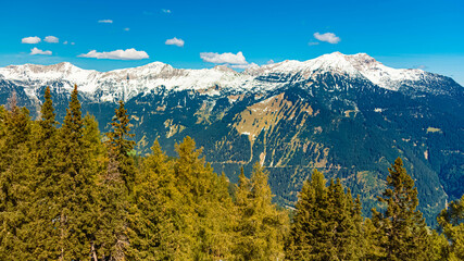 Alpine summer view at Mount Grubigstein, Lermoos, Reutte, Tyrol, Austria