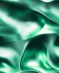 Seamless Neon Green Metal Surface with Glowing Geometric Patterns and Dynamic Light Reflections