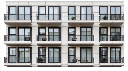 Fototapeta premium Modern Apartment Building Facade (4)