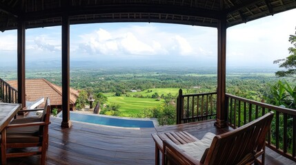 Serene Villa with Infinity Pool and Panoramic Valley View