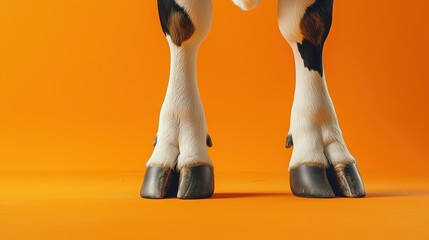 Positioned with clean framing, the cow hooves rest against a bright background, leaving generous space for text, branding, or graphic design overlays.