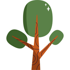 Tree forest icon set
