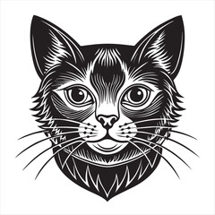 cat silhouette vector style