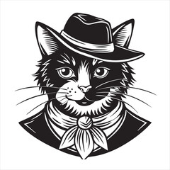 cat silhouette vector style