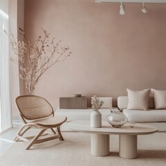 A contemporary interior of living room and its details