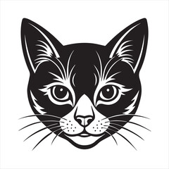 cat silhouette vector style