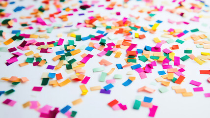 Multicolored confetti , isolated on a white background
