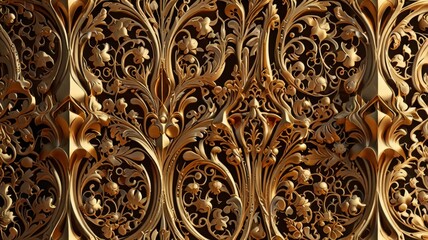 Golden decorative element, cut out