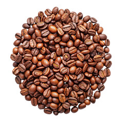 Naklejka premium coffee beans on white background