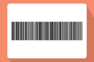 Barcode isolated on color background. Code stripes sticker. Barcode labels, customers qr code.