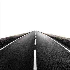 Endless asphalt road symbolizing travel and logistics