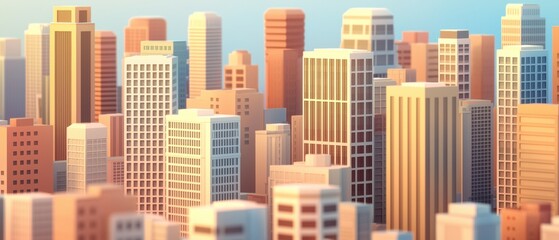 Obraz premium Vibrant Urban Scene Capturing Eco-Friendly Architectural Elements in a Modern Cityscape