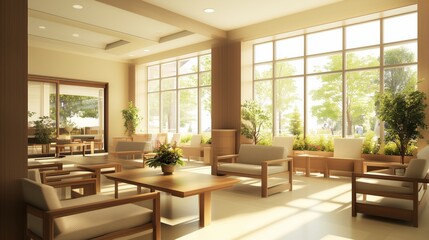 A cozy living room under the sunshine