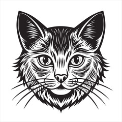 cat silhouette vector style