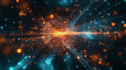 Fototapeta premium The beauty of the rhythm of technological light and shadow