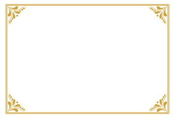 Elegant Gold Certificate Border Frame Template