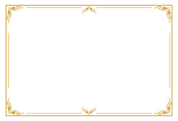 Elegant Gold Certificate Border Frame Template