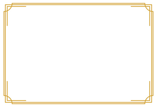 Elegant Gold Certificate Border Frame Template