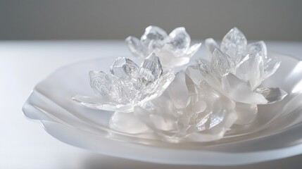 Crystal clear lotus meditation