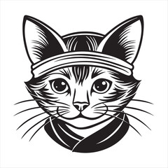 cat silhouette vector style