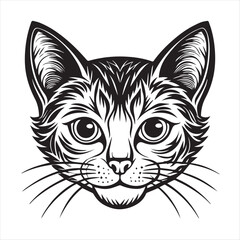 cat silhouette vector style