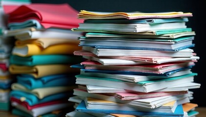 Massive stacks of compacted plastic ready for transport, recycled material, quantity