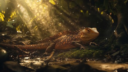 The quiet time of rainforest lizards