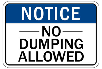 Fototapeta premium No dumping sign