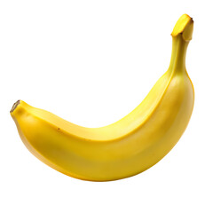 Single Ripe Yellow Banana Isolated Black Background food diet peel stem fruit sweet fresh plant     