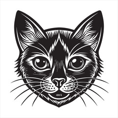 cat silhouette vector style