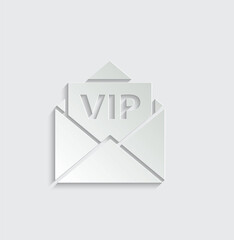 vip icon vector Envelope vip invitation privilage symbol logo