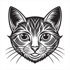 cat silhouette vector style