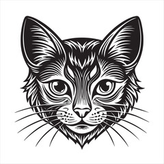 cat silhouette vector style