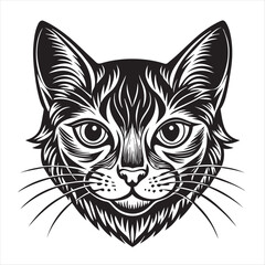 cat silhouette vector style